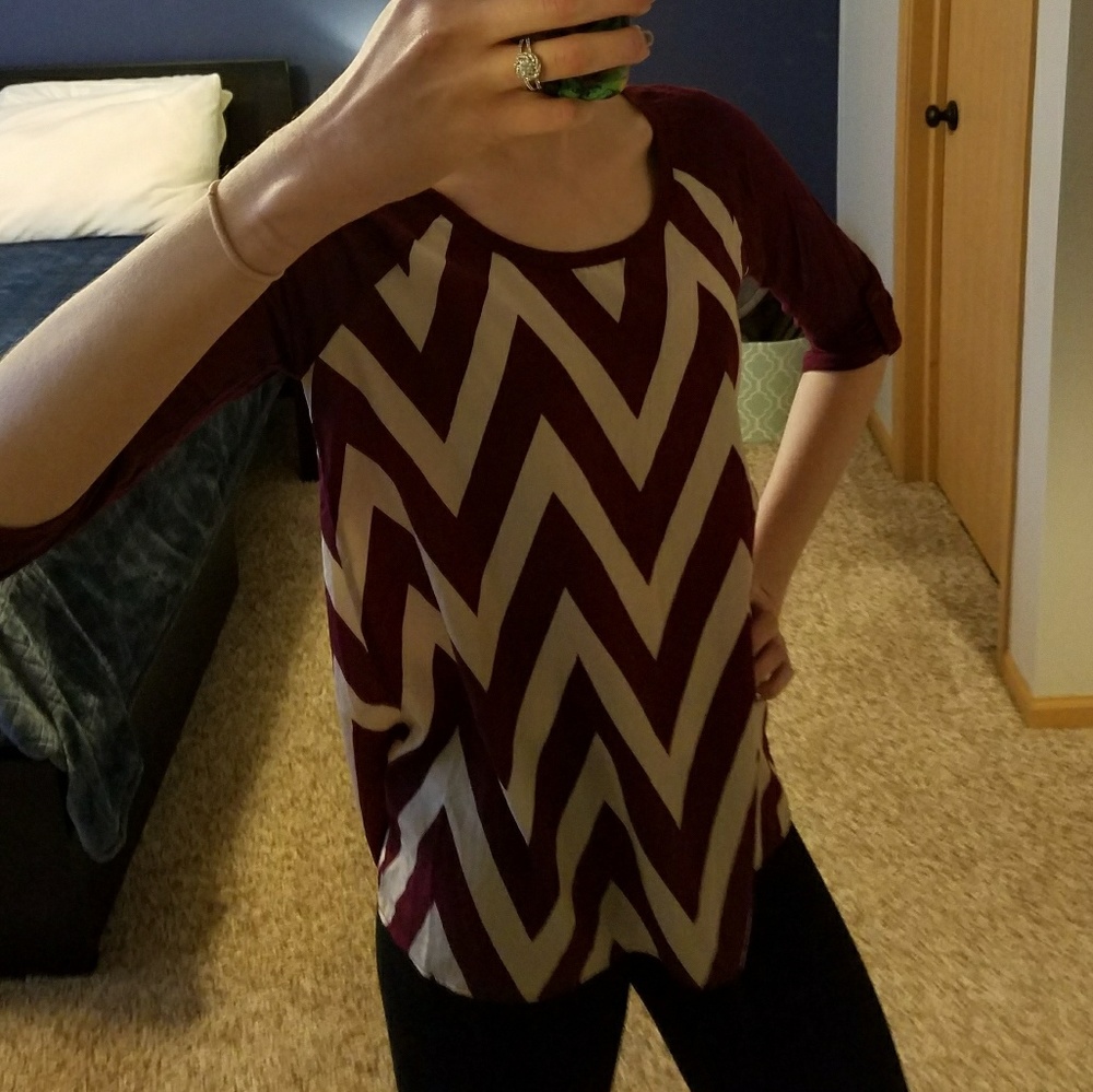 Chevron Patterned Blouse